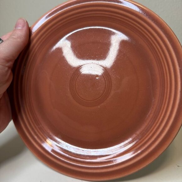 Vintage Fiesta Homer Laughlin 7” Salad Plate in Rose - Picture 2 of 4